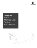 8875 Mortise Lock Exit Device Parts Manual