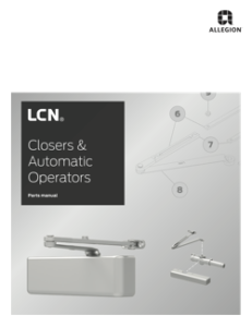LCN Closers & Automatic Operators Parts Manual