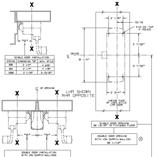 Exit Device Installation Templates